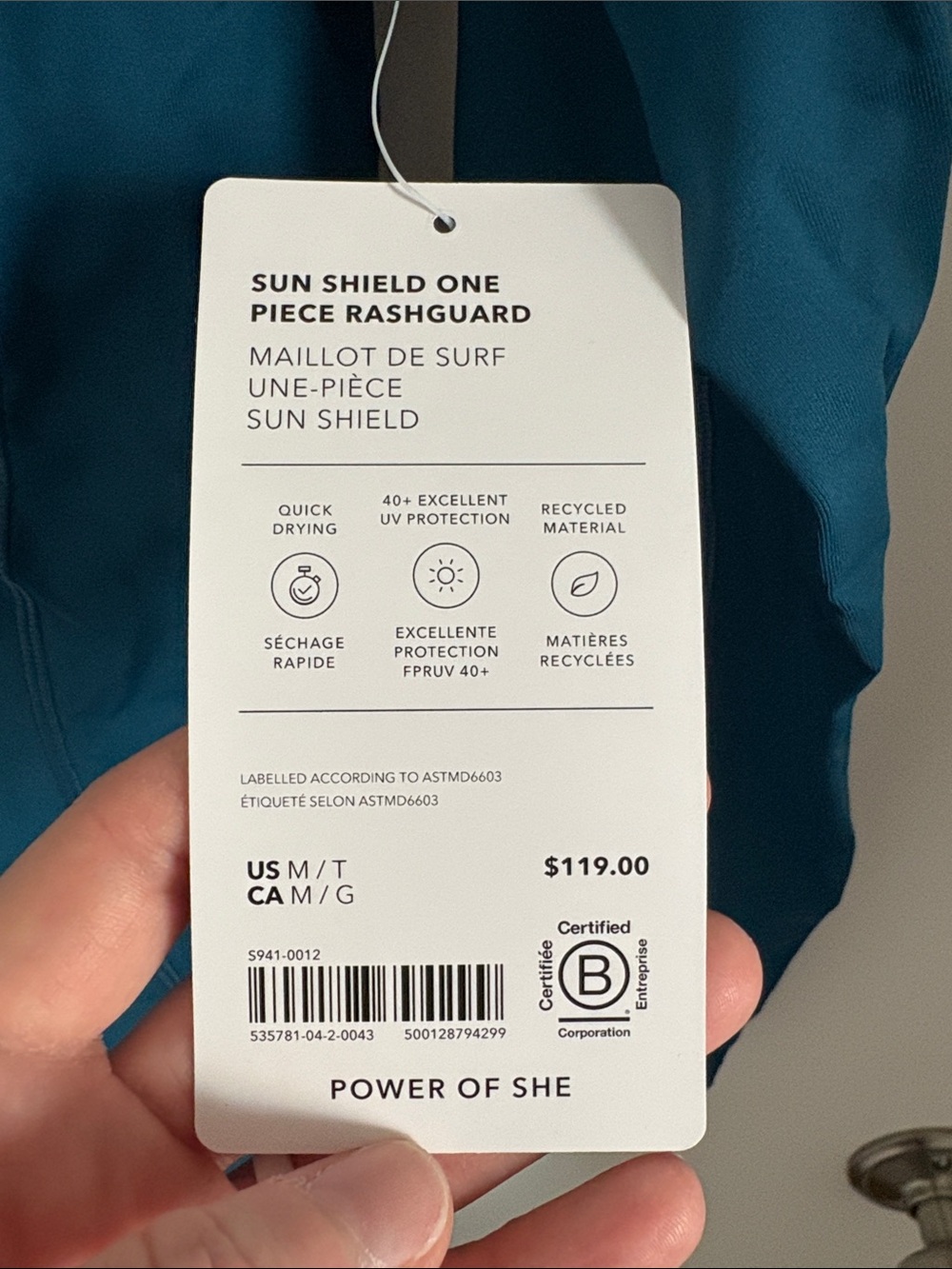 Athleta Sun Shield One Piece Rashguard - Picture 2 of 3